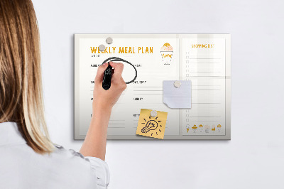 Dry erase magnetic board Marble pattern