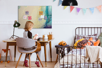 Magnetic board for drawing Colorful marble