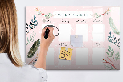 Magnetic dry erase board Cute weekly planner