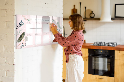 Magnetic board for drawing drawing Cute weekly planner