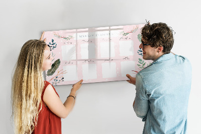 Magnetic dry erase board Cute weekly planner