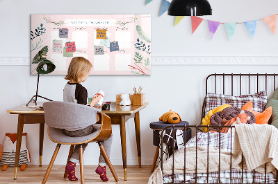 Magnetic dry erase board Cute weekly planner