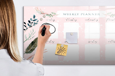 Magnetic board for drawing drawing Cute weekly planner