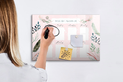 Magnetic dry erase board Cute weekly planner