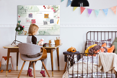 Magnetic dry erase board Place for a recipe