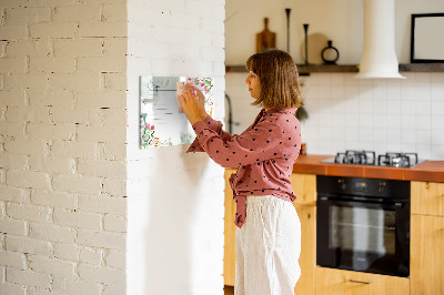 Magnetic board with marker Place for a recipe