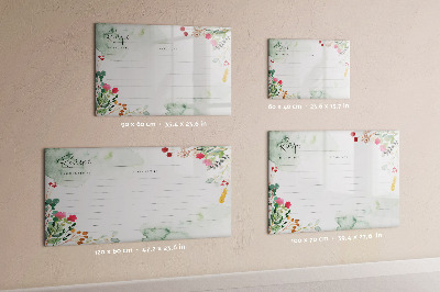 Magnetic dry erase board Place for a recipe