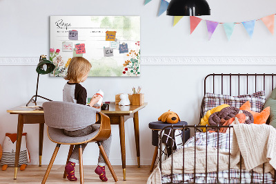Dry erase magnetic board Place for a recipe