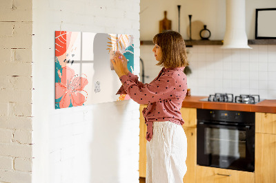 Magnetic drawing board Hawaiian plants