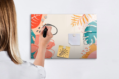 Magnetic drawing board Hawaiian plants