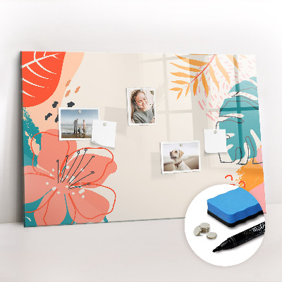 Magnetic drawing board Hawaiian plants