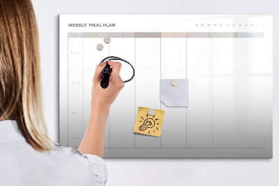 Magnetic dry erase board Minimalist menu