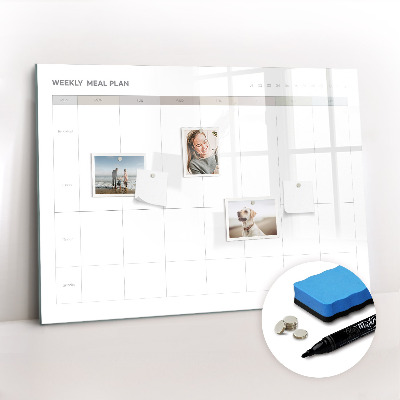 Magnetic dry erase board Minimalist menu