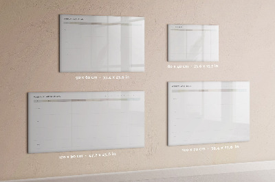 Magnetic dry erase board Minimalist menu