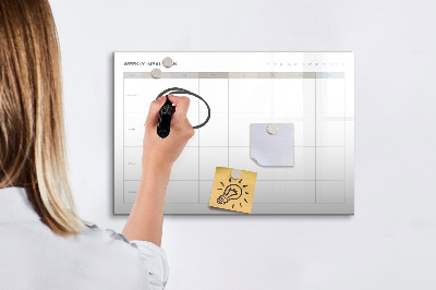 Magnetic dry erase board Minimalist menu