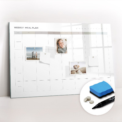 Magnetic dry erase board Minimalist menu