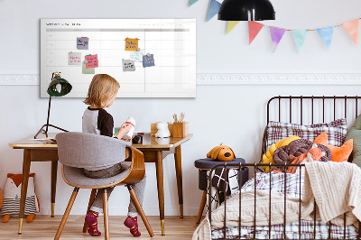 Dry erase magnetic board Simple menu