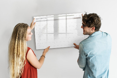 Dry erase magnetic board Simple menu