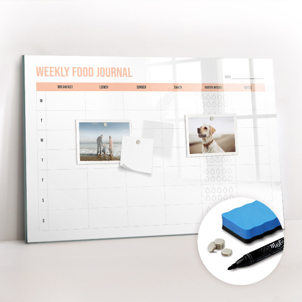 Magnetic dry erase board Weekly meal planner
