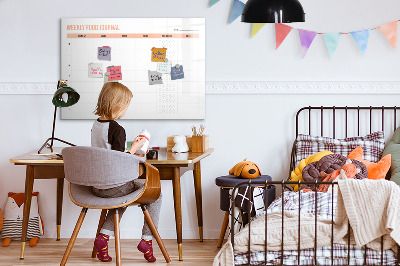 Magnetic dry erase board Weekly meal planner
