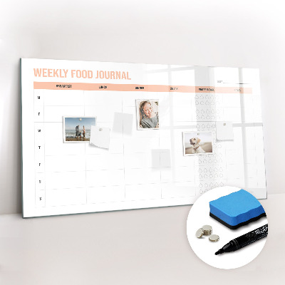 Magnetic dry erase board Weekly meal planner