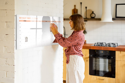 Magnetic dry erase board Weekly meal planner