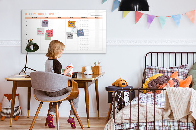 Magnetic dry erase board Weekly meal planner