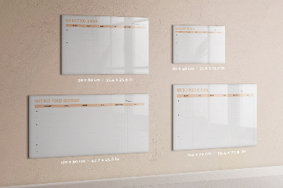 Magnetic board for drawing Weekly meal planner