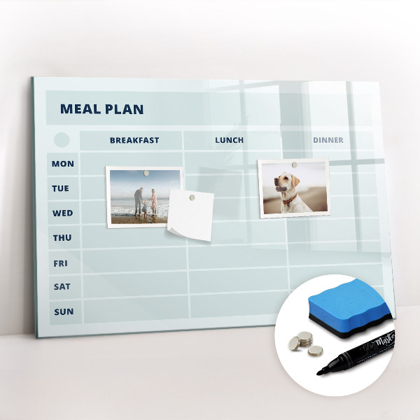 Magnetic dry erase board Pastel menu