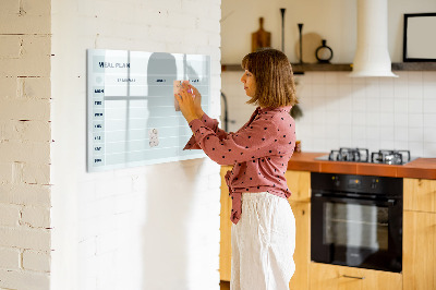 Magnetic dry erase board Pastel menu