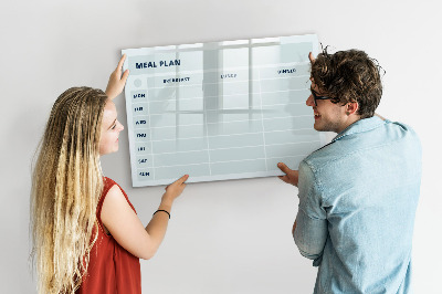 Magnetic dry erase board Pastel menu