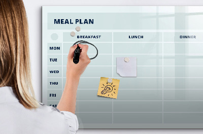 Magnetic dry erase board Pastel menu