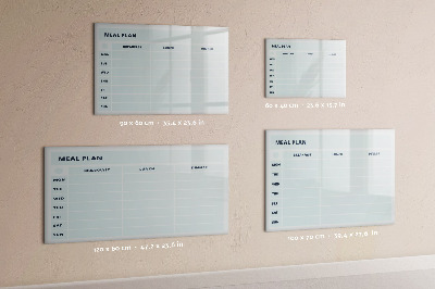 Magnetic dry erase board Pastel menu