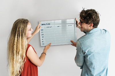 Magnetic board with marker Pastel menu