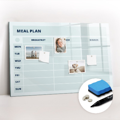 Magnetic dry erase board Pastel menu