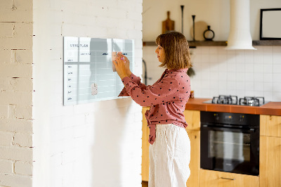 Magnetic board with marker Pastel menu