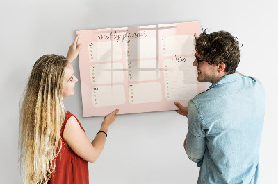 Magnetic board for drawing Cute weekly planner