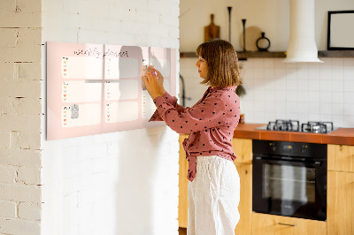 Magnetic board for drawing Cute weekly planner