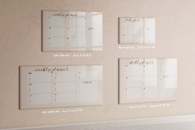 Magnetic board for drawing Cute weekly planner