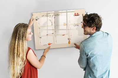 Magnetic dry erase board Weekly planner