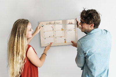 Magnetic dry erase board Weekly planner