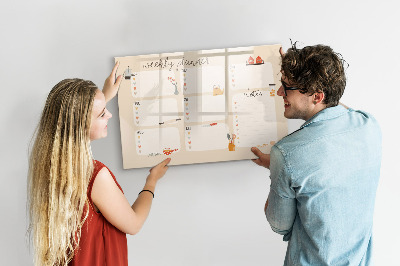 Magnetic dry erase board Weekly planner