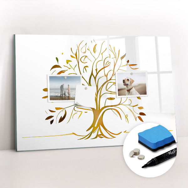 Magnetic dry erase board Golden tree