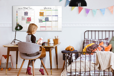 Dry erase magnetic board Weekly menu