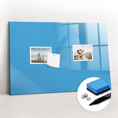 Dry erase magnetic board Blue color