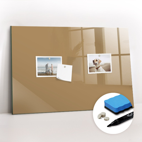 Dry erase magnetic board Dark beige color
