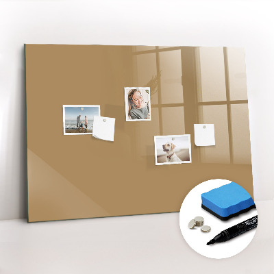 Dry erase magnetic board Dark beige color