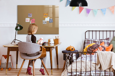 Magnetic board for writing Dark beige color