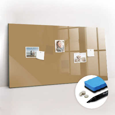 Magnetic board for writing Dark beige color