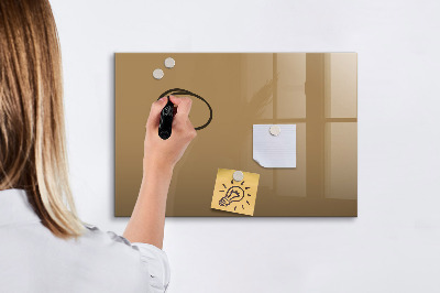 Magnetic board for writing Dark beige color